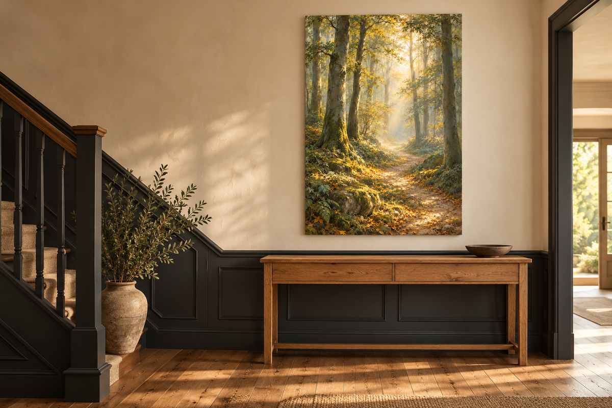 Hallway & Staircase Wall Art Ideas & AI Prompts | YI2C