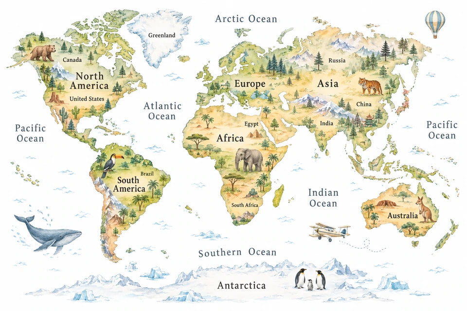 A Gentle Explorer’s World Map