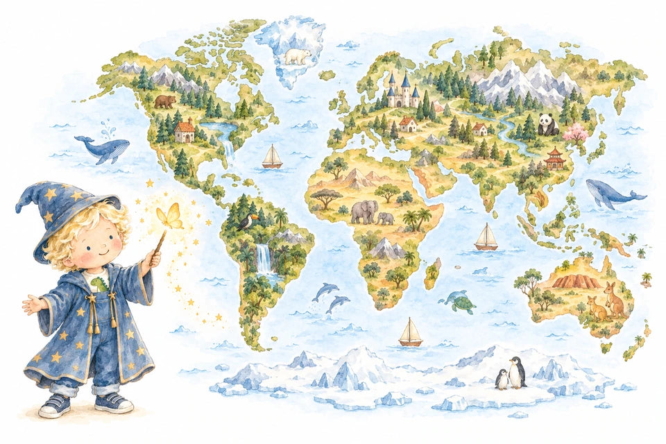Harry’s Magical Watercolor World Map