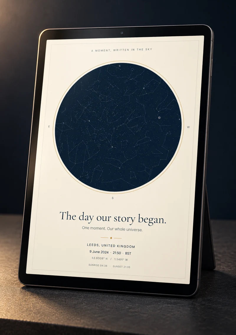 Classic Star Map displayed on a screen as a free JPG download example