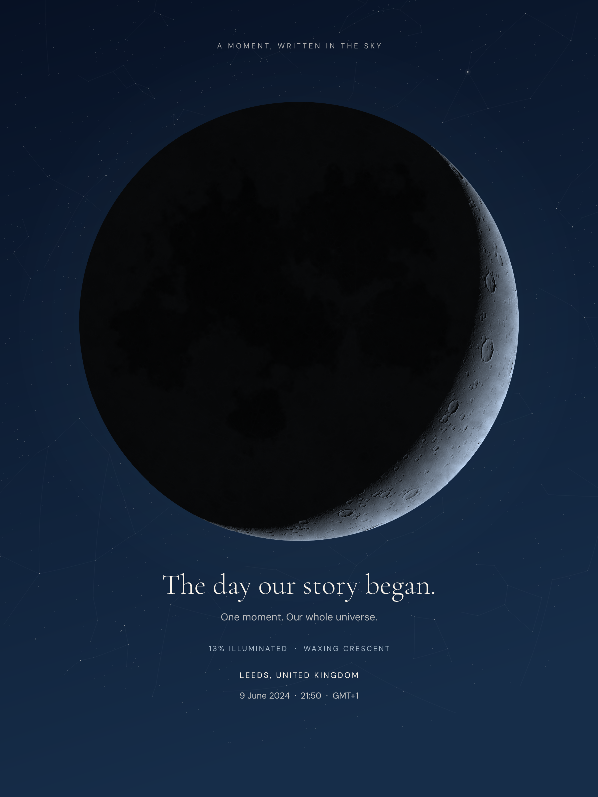 The Moon That Night — genuine personalised artwork export