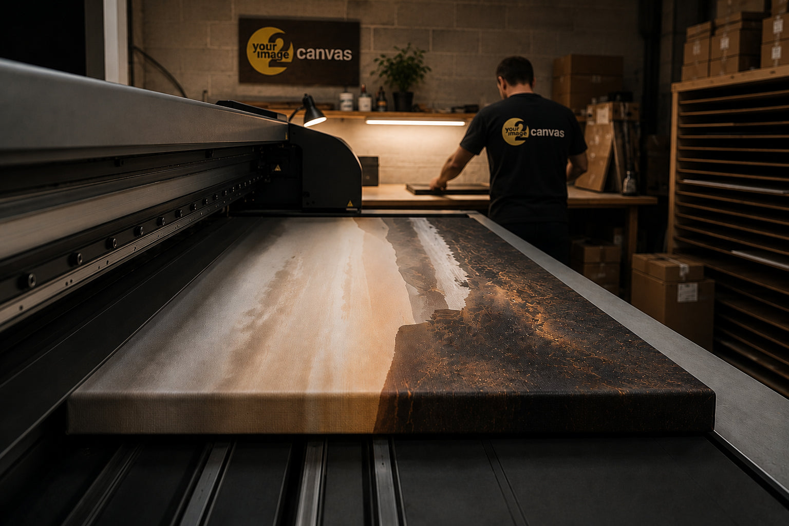 The YI2C workshop where personalised prints are made by hand