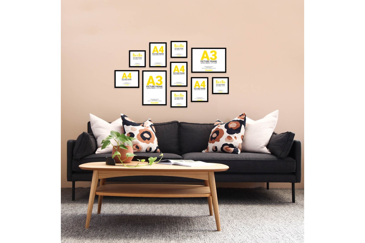 Black Frame Gallery Wall, Set of Ten Black Frame Gallery Wall, Set of Ten