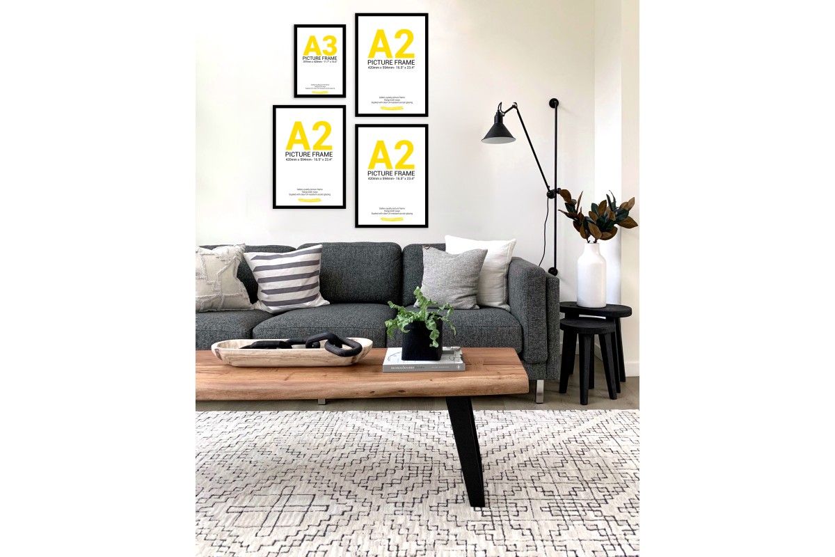 Black Frame Gallery Wall, Set of Four Black Frame Gallery Wall, Set of Four