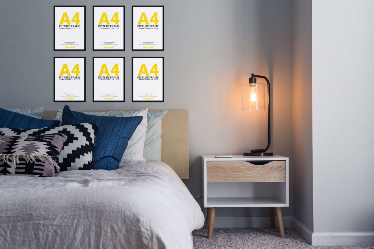 Black Frame Gallery Wall, Set of Six Black Frame Gallery Wall, Set of Six