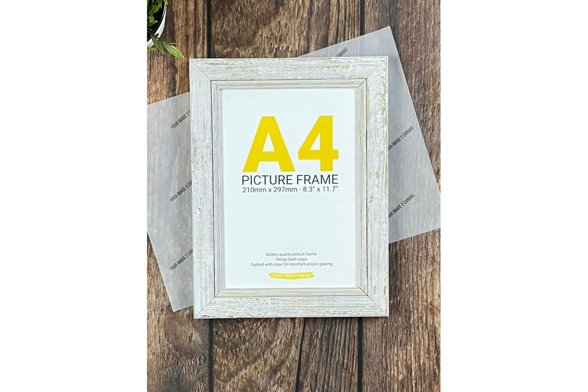 A4 White Distressed Photo Frame A4 White Distressed Photo Frame