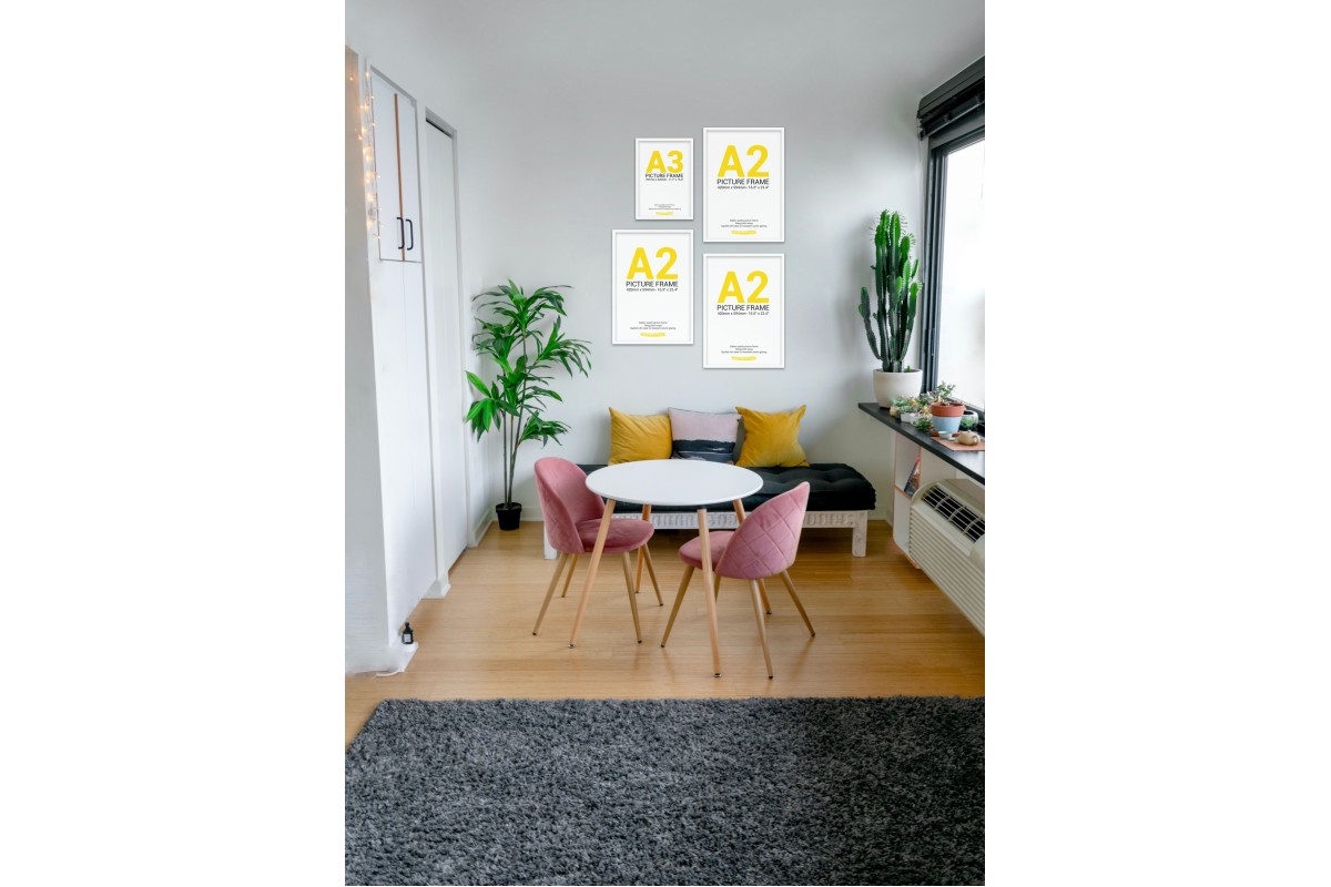 White Frame Gallery Wall, Set of Four White Frame Gallery Wall, Set of Four