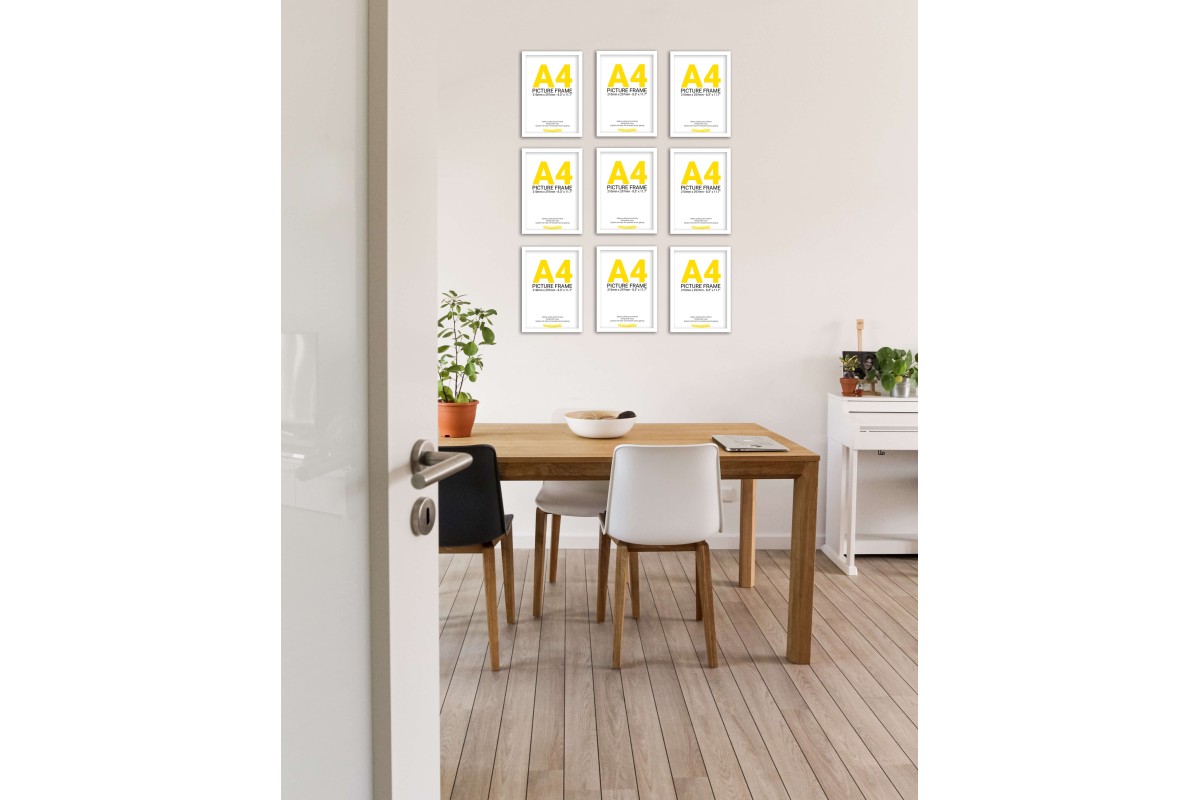 White Frame Gallery Wall, Set of Nine White Frame Gallery Wall, Set of Nine