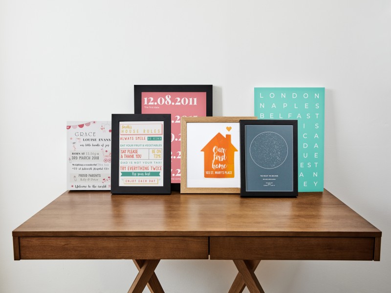 Personalised word art prints to mark a special memory