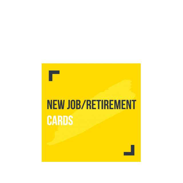 New Job and Retirement Cards
