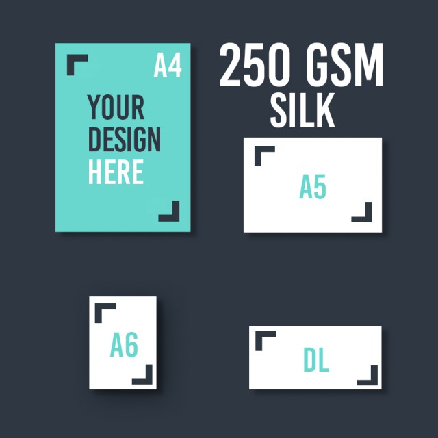 A4 Leaflet 250 GSM Silk