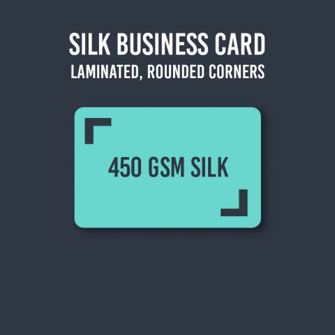 450gsm Silk Business Cards Laminated Rounded Corners