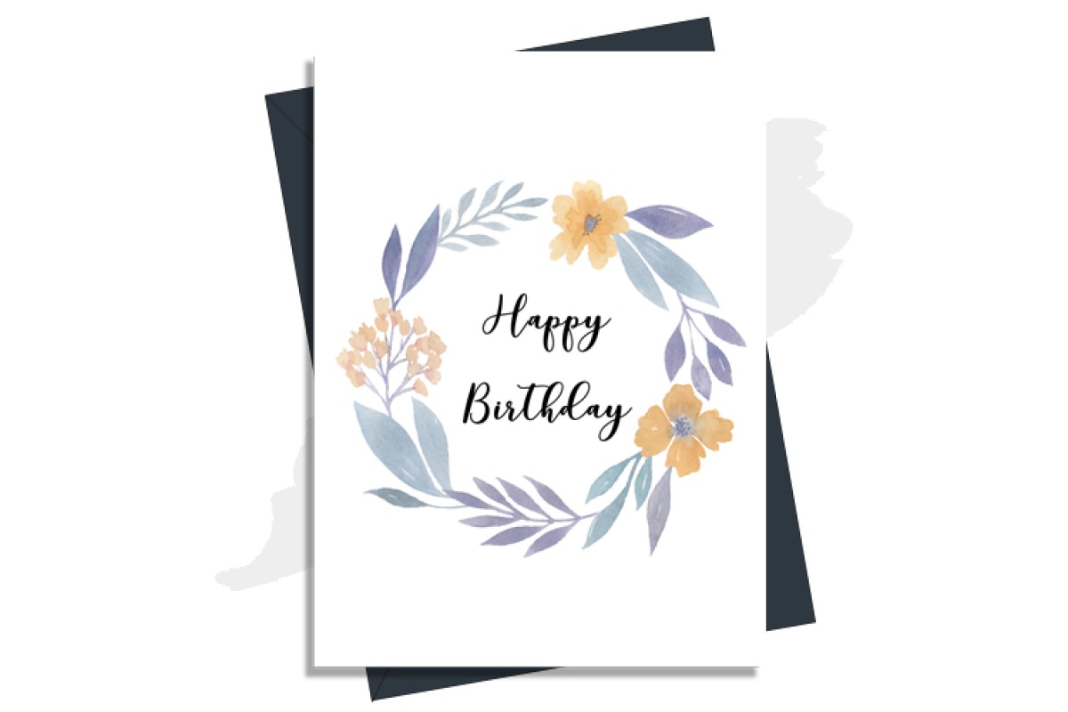Happy Birthday Card Floral