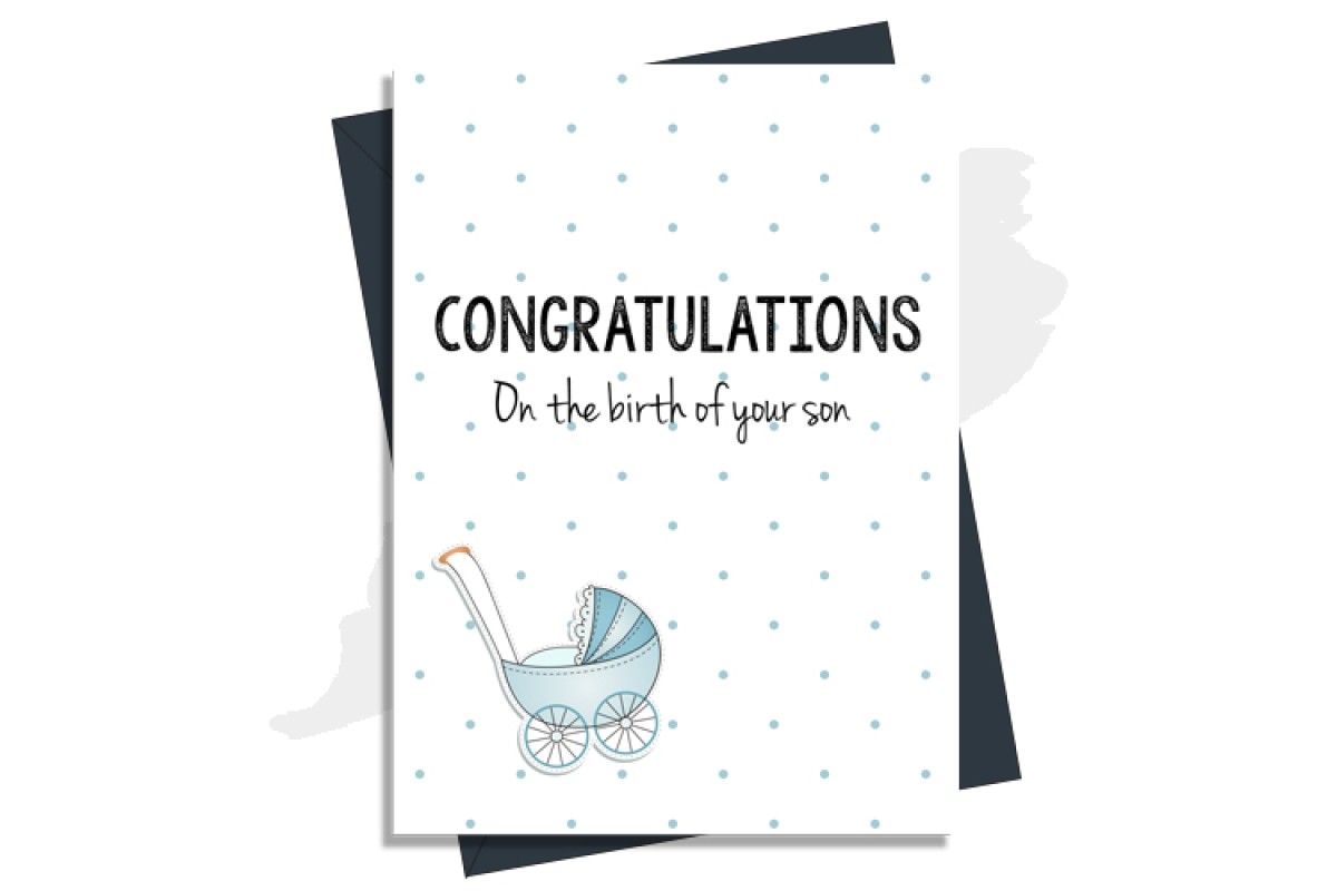 Congratulations - On The Birth Of Your Son Greeting Card