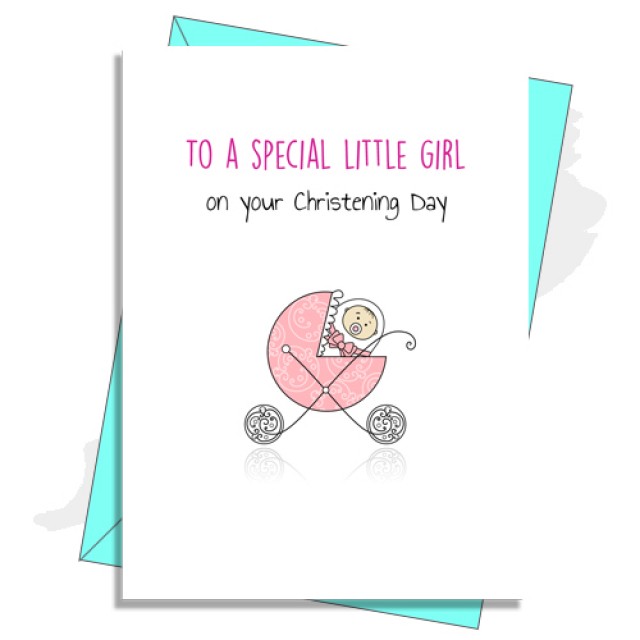 Christening Card - Special Little Girl