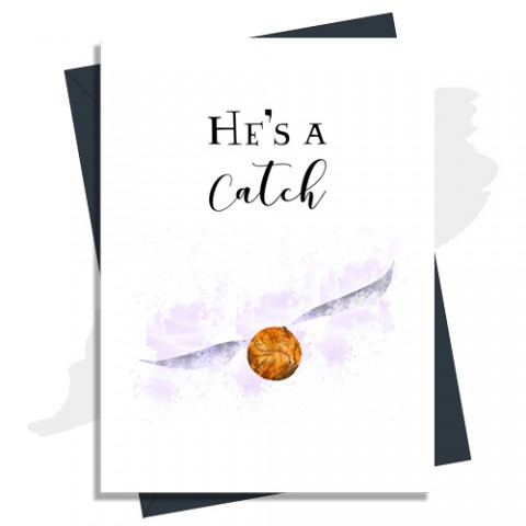 Anniversary Card 'He's A Catch' Harry Potter Inspired