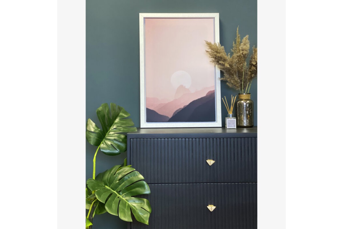 Dusky Mountains Framed canvas