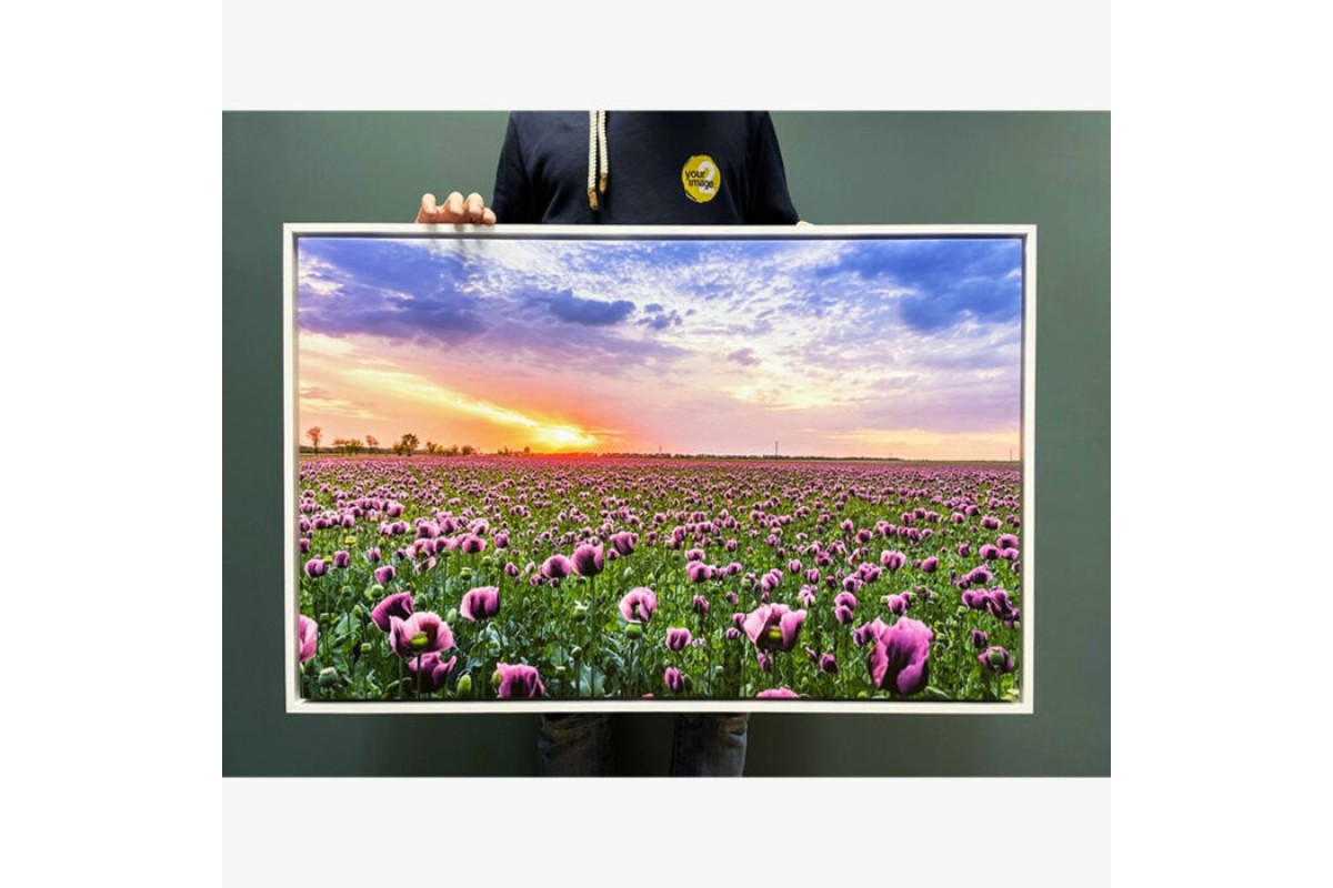 Spring Sunset Framed Canvas Print