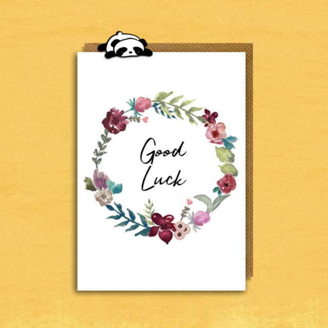 Good Luck - Floral Wreath One