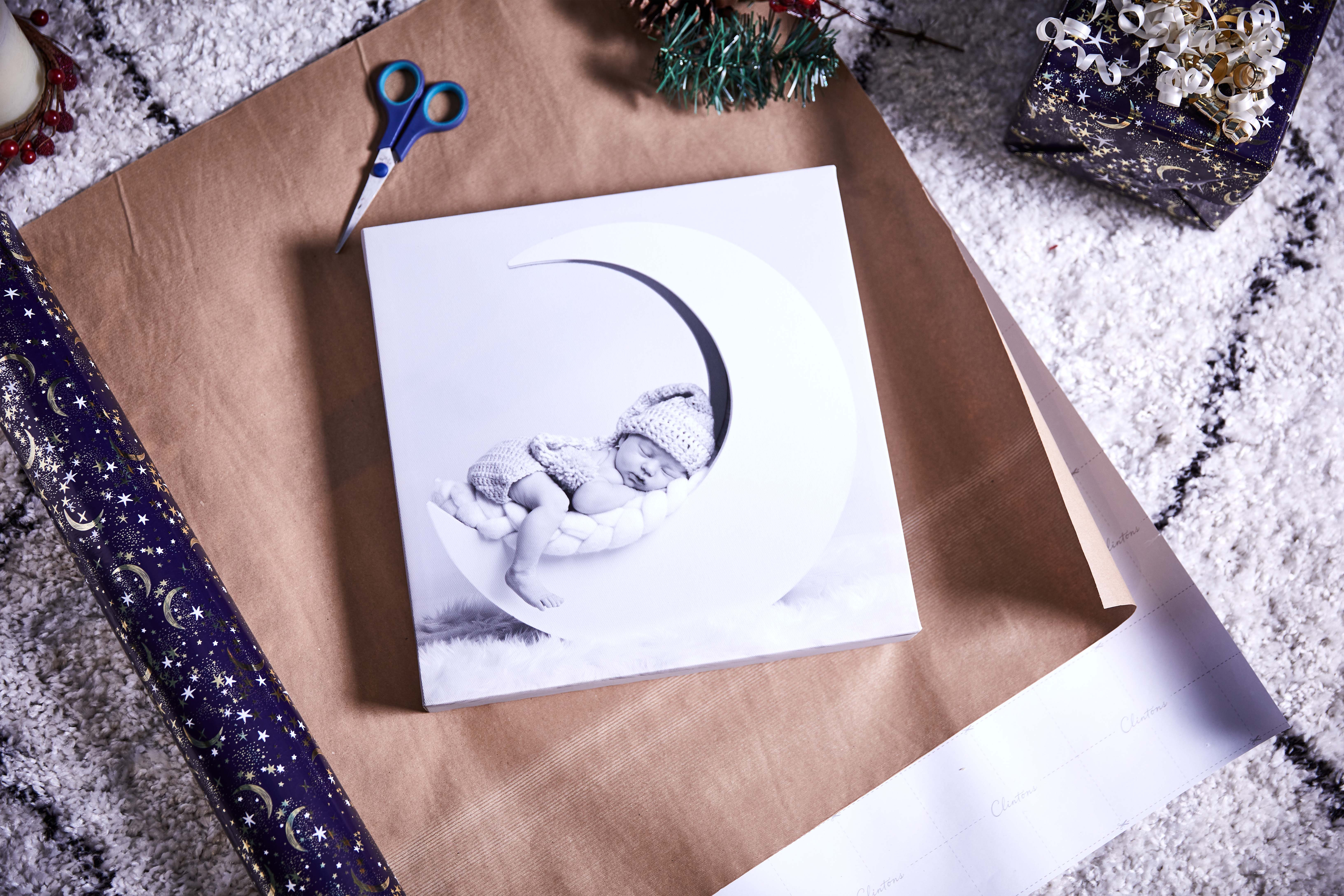 The perfect way to display your baby pictures by printing them onto canvas and even framing them with free next day delivery uk