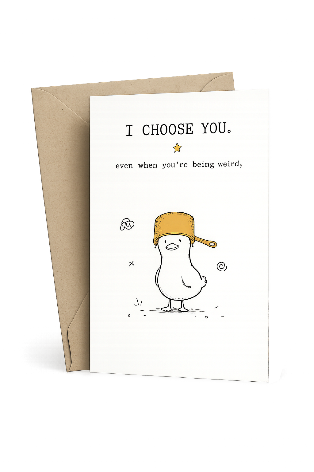 Squish sketchbook showing an illustrated greeting card