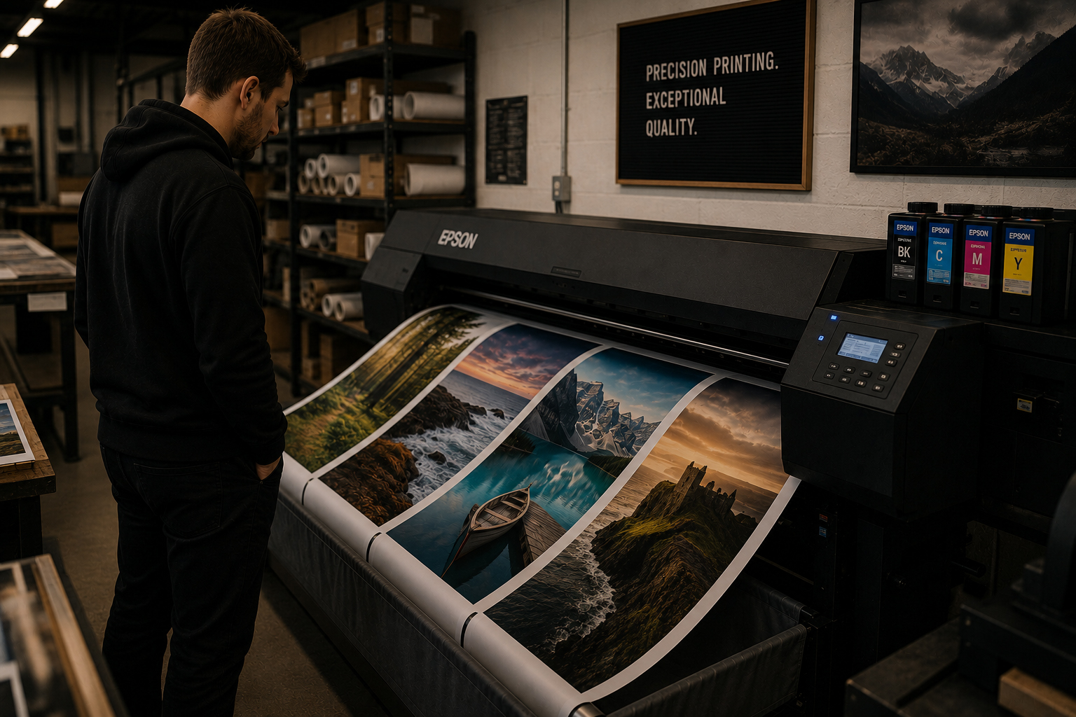 Large format print production