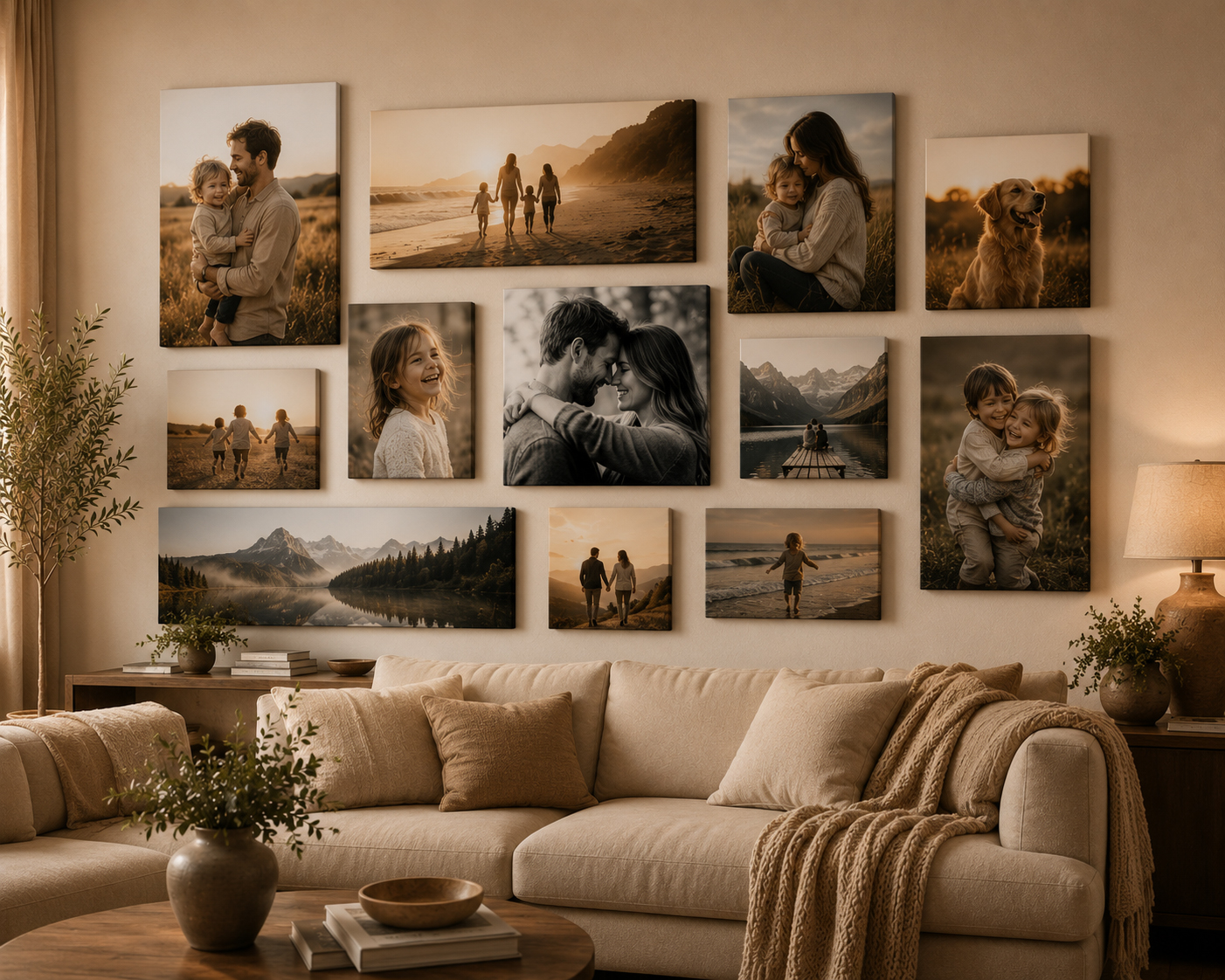 Family gallery wall canvas prints