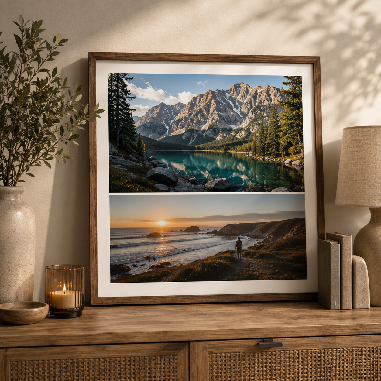 Two photo collage print layout