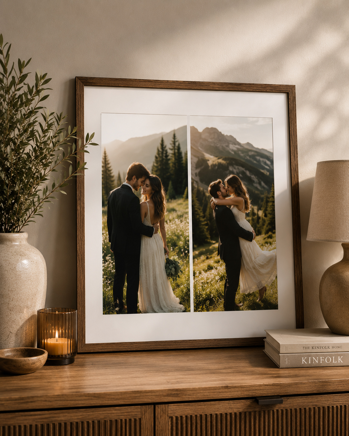 Two portrait photo collage layout