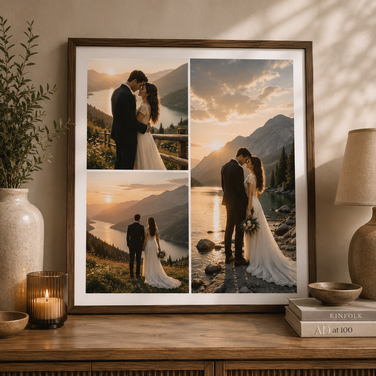Three photo collage print layout