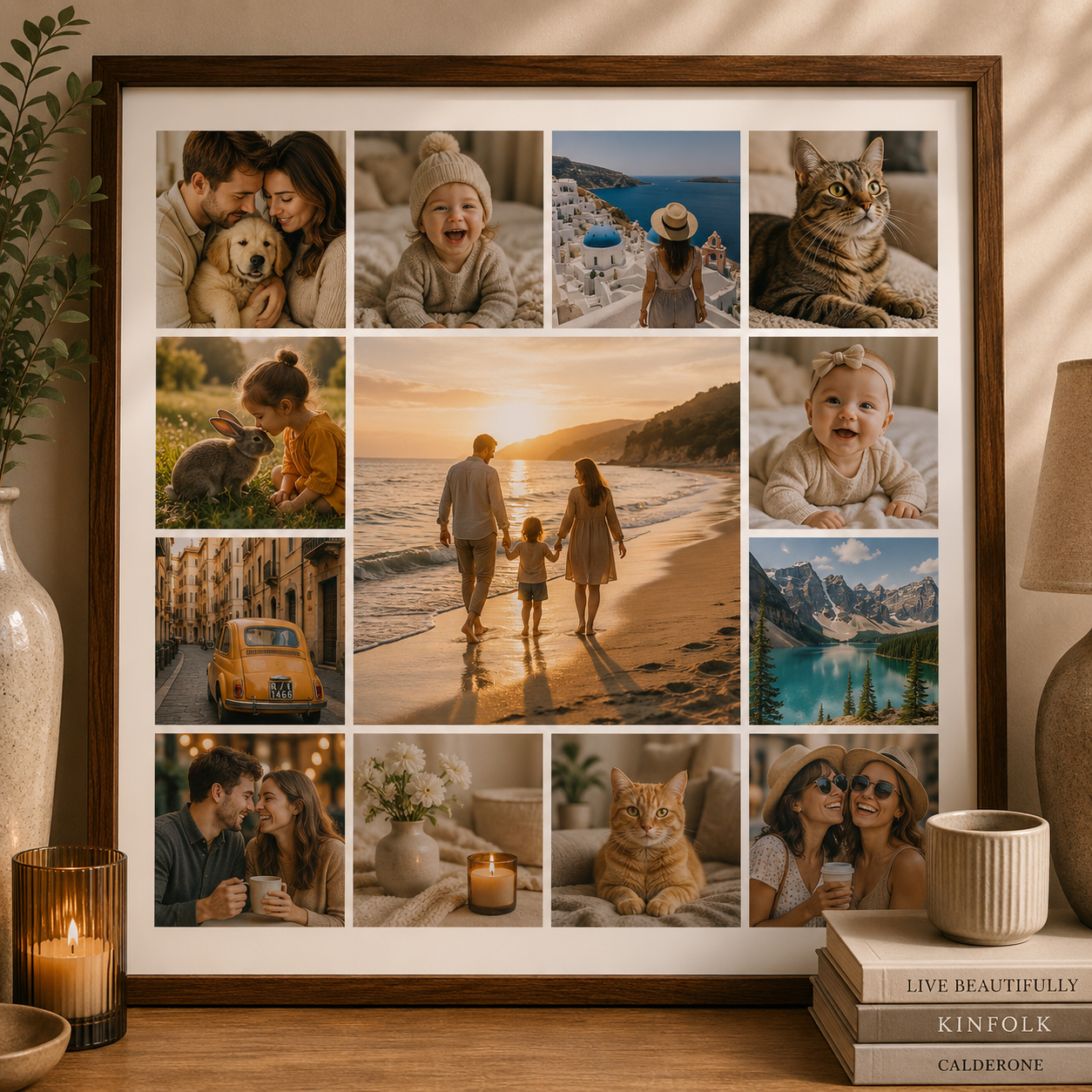 Multi photo collage print layout