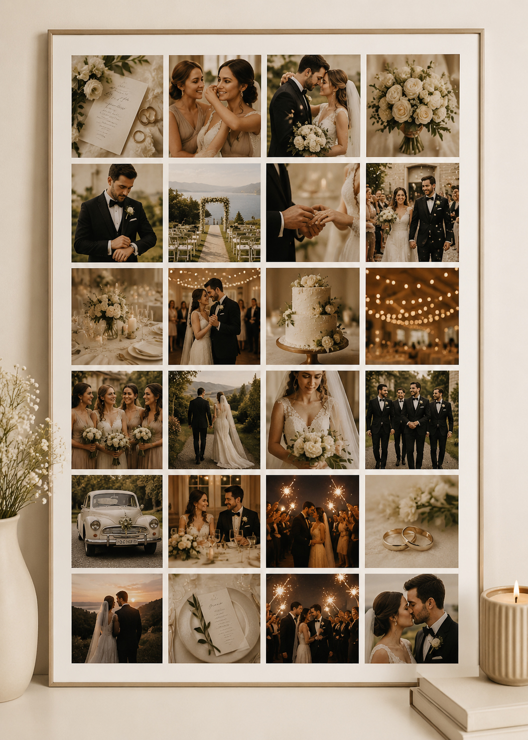 Premium multi photo collage print layout