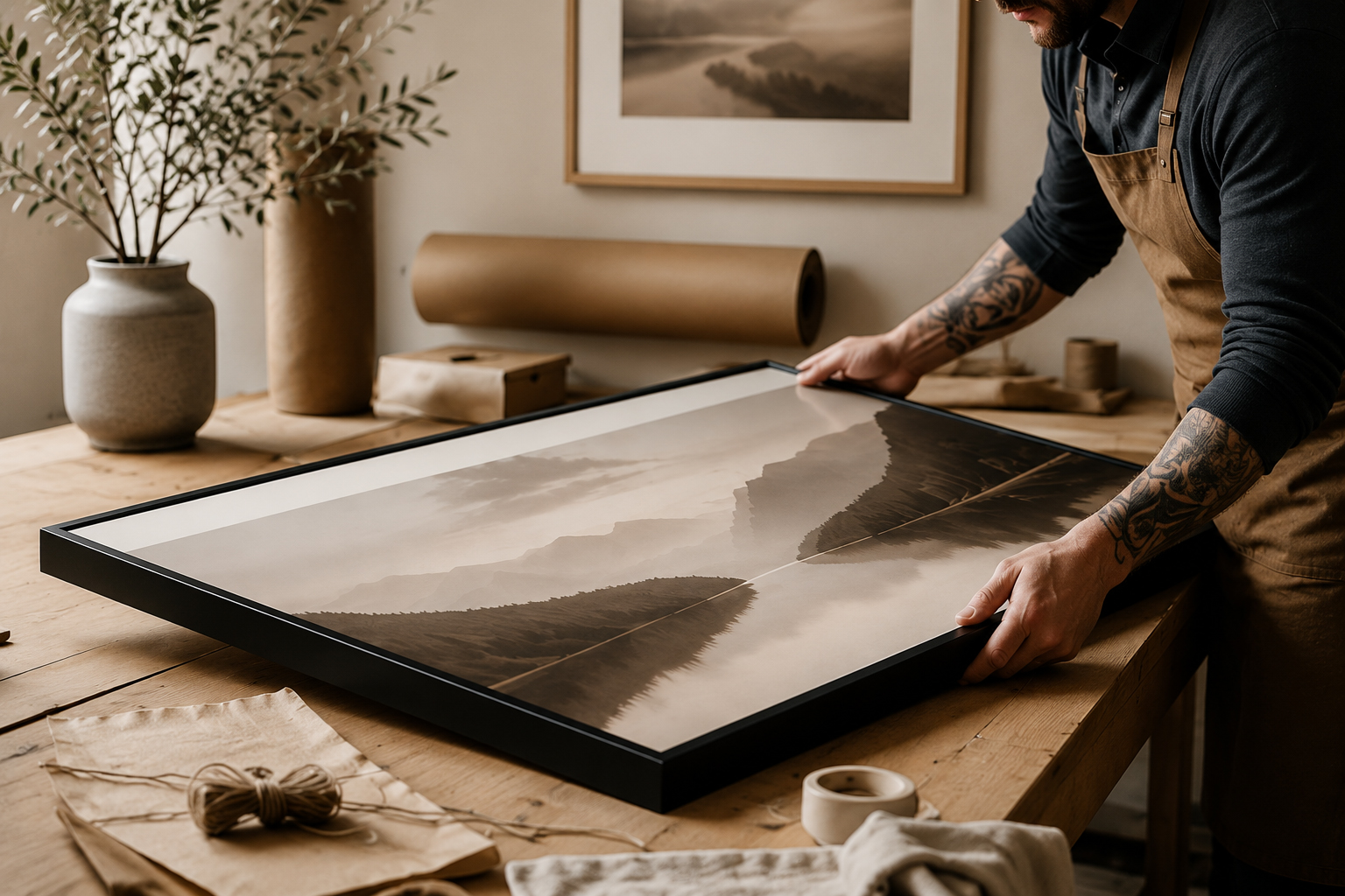 Real people framing premium prints