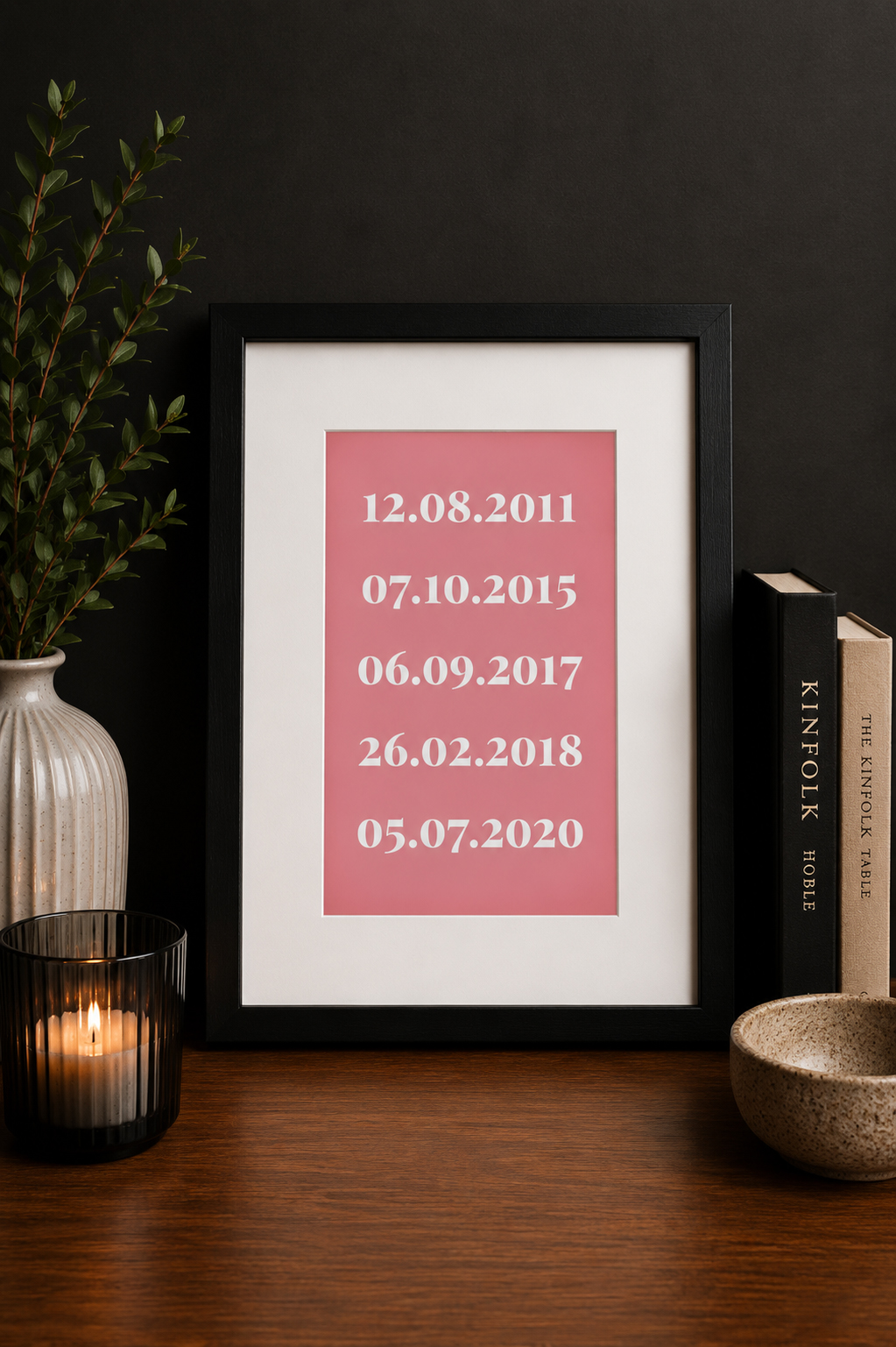 Dates Word Art