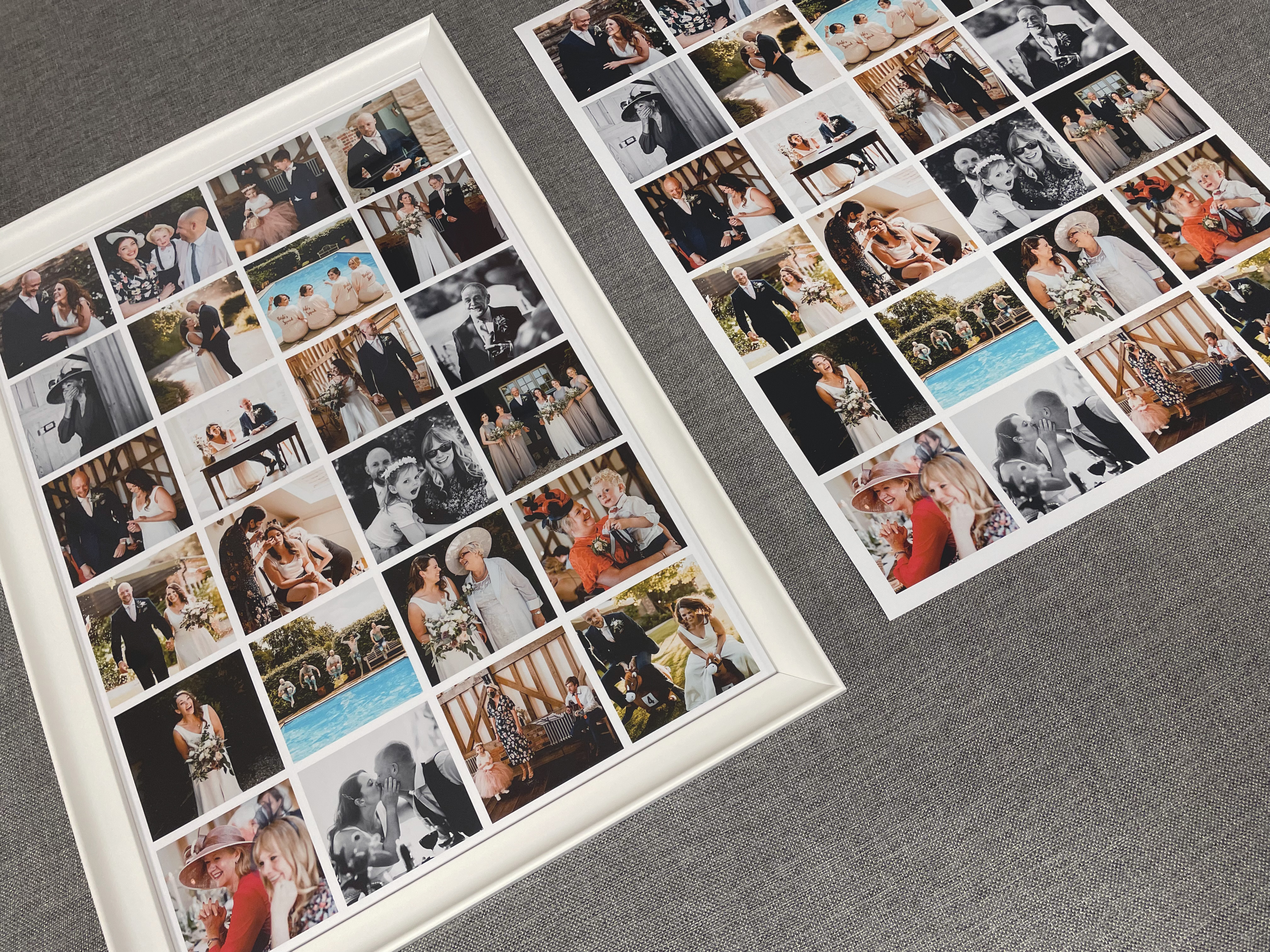 Create your own super affordable personalised poster prints or even create your own custom collage poster print using your favourite and most special wedding photos so that all your favourite pictures are in one place