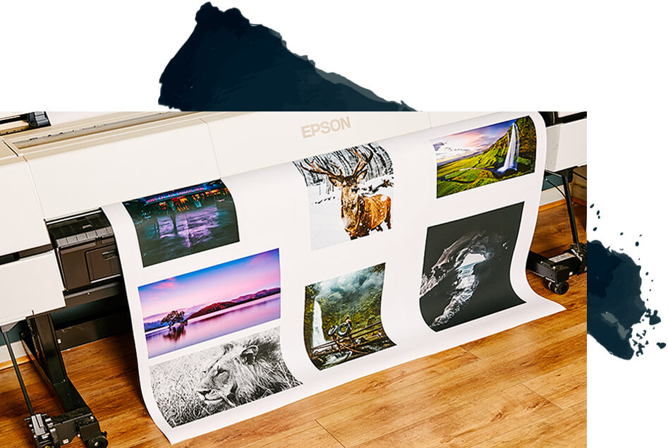 High quality printer in action for your personalised canvas prints and framed photos 