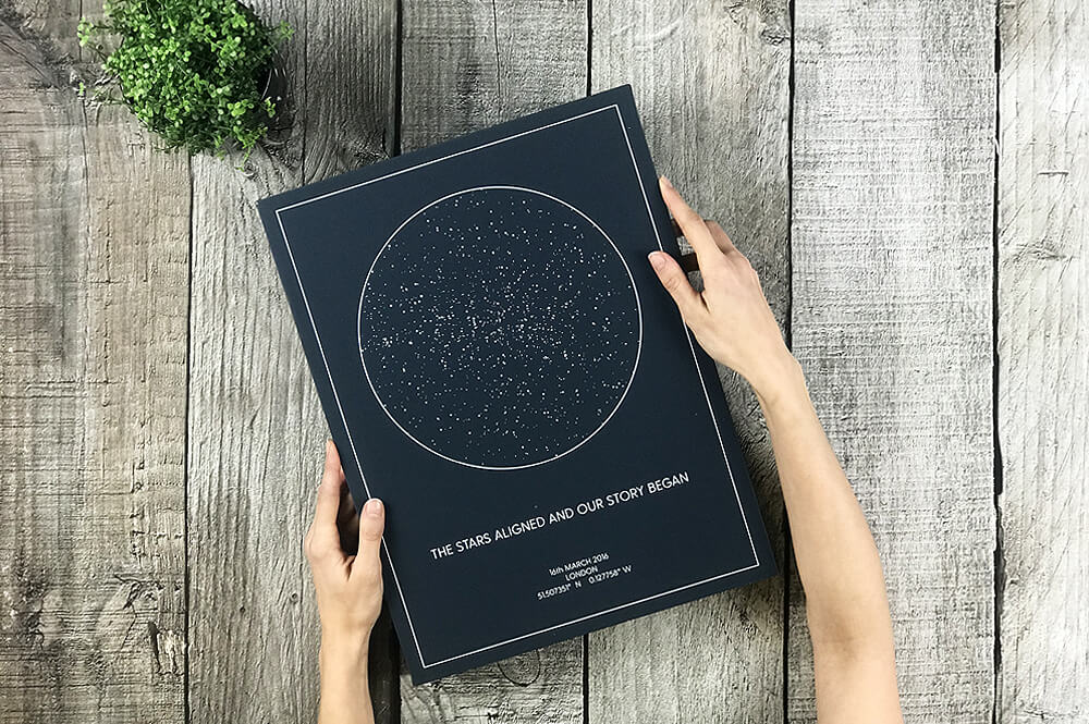Create a unique gift for her this Christmas with our personalised star map
