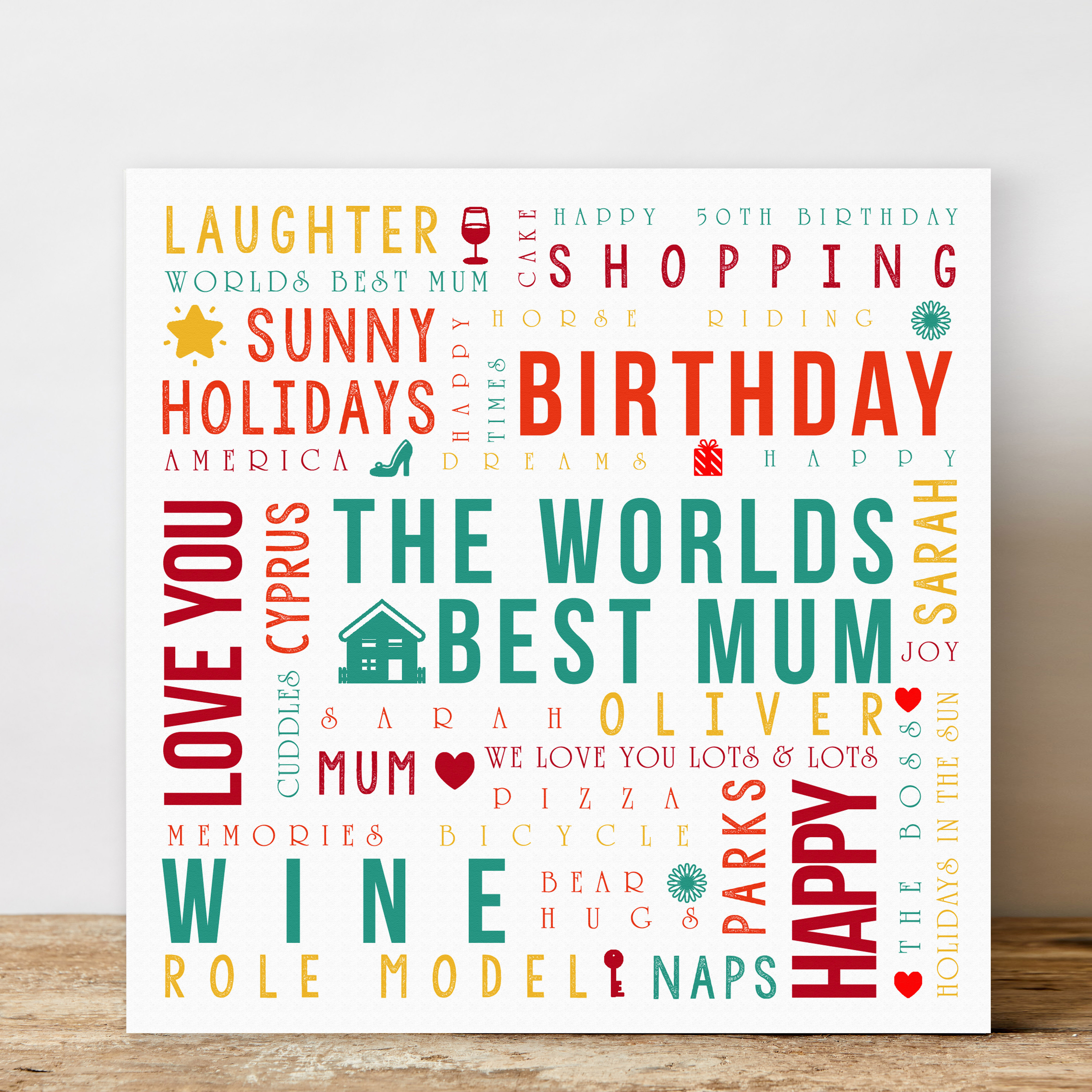 Check out some of our awesome word art prints that can be completely personalised by you such as our square word art, heart, retangle, new home, quote, destination, new baby and more!